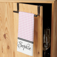 Gingham rosa personalizado