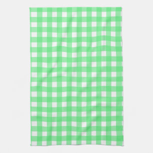 Paño De Cocina Gingham verde