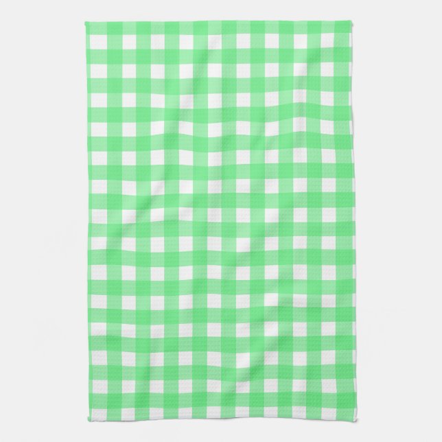 Paño De Cocina Gingham verde (Vertical)