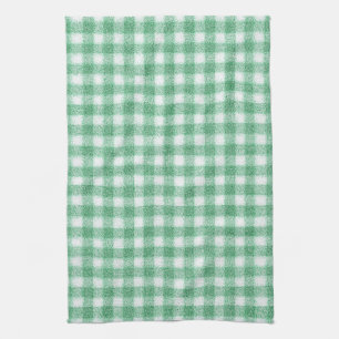 Paño De Cocina Gingham Verde Menta 