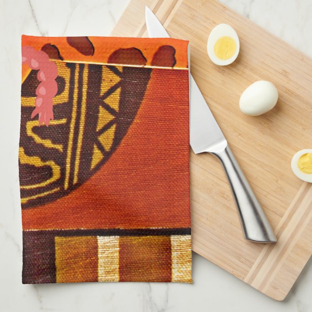 Paño De Cocina Giraffe Gorra Art Print (Doblado Cuarto)