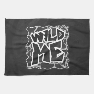 Paño De Cocina Giraffe Impresión gris claro y negro