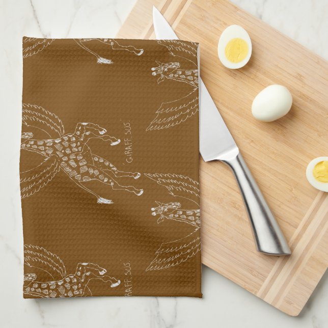 Paño De Cocina Giraffe + pegasus = Giraffsus (Doblado Cuarto)