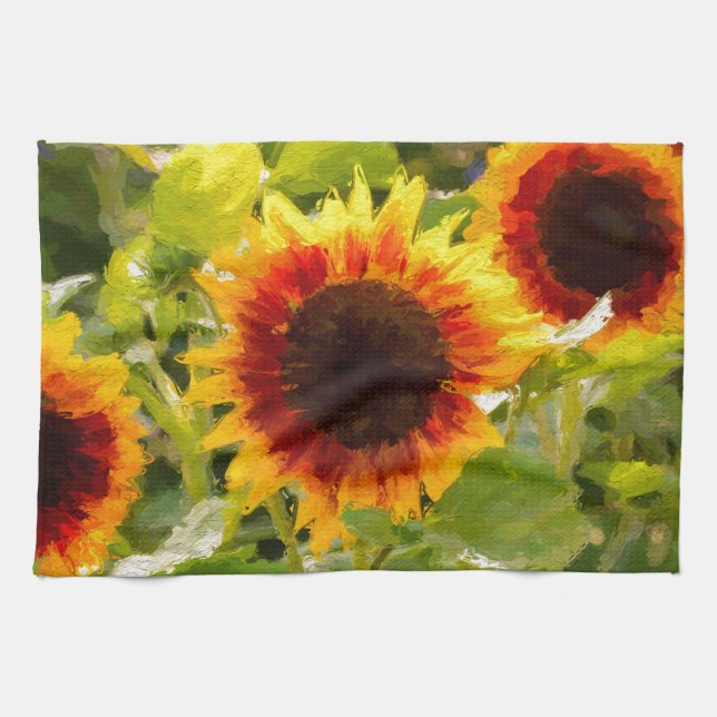 Paño De Cocina Girasol pintado (Horizontal)