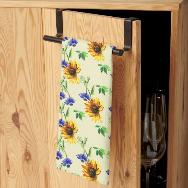 Paño De Cocina Girasoles (Pliegue de tercios)