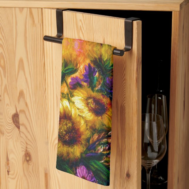 Paño De Cocina Girasoles (Pliegue de tercios)