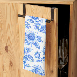 Paño De Cocina Girasoles elegantes de Toile du Jouy - Botánico Az