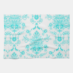 Paño De Cocina Girly Aqua Damask