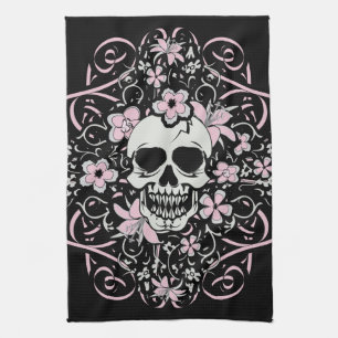 Paño De Cocina Girly Vintage Skull