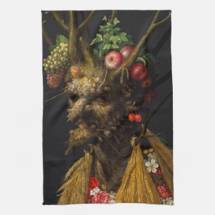 Paño De Cocina Giuseppe Arcimboldo - Cuatro estaciones en una sol