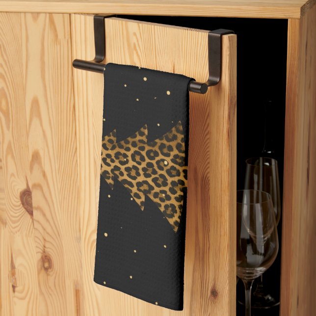 Paño De Cocina Glam Leopard Tree Holiday (Pliegue de tercios)