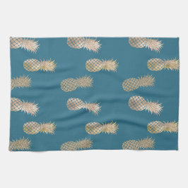 Paño De Cocina Glam Pineapoles dorados