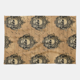 Paño De Cocina Glam Skull gótico de Victoria