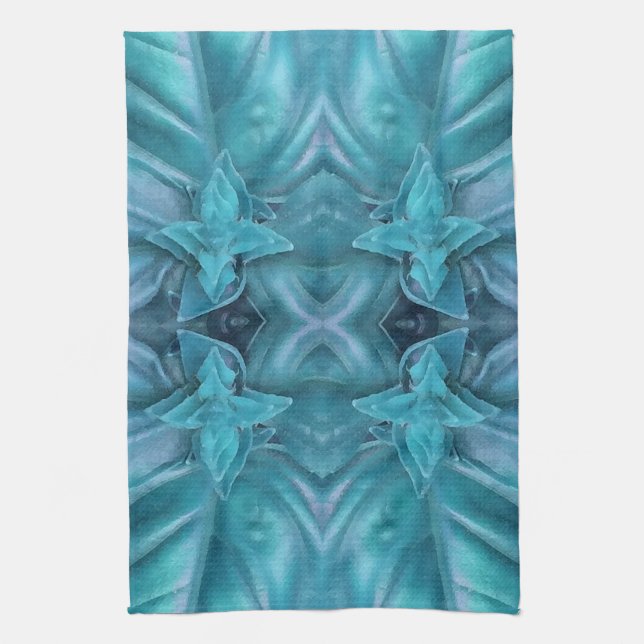 Paño De Cocina Glaseado Azul Abstracto (Vertical)