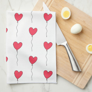 Paño De Cocina Globos del corazón
