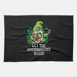 Paño De Cocina Gnome Tie Dye Shamrock Que Los Shenanigans Empiece