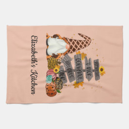 Paño De Cocina Gnomes de Halloween, otoño, calabazas