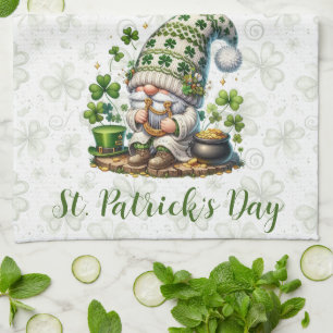 Paño De Cocina Gnomo caprichoso del día de San Patricio