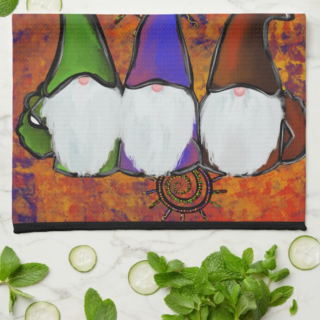 PAÑO DE COCINA  GNOMOS          (Doblado)