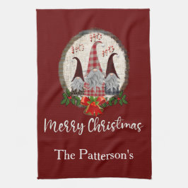 Paño De Cocina Gnomos de Navidad rojos Elfos de moda 
