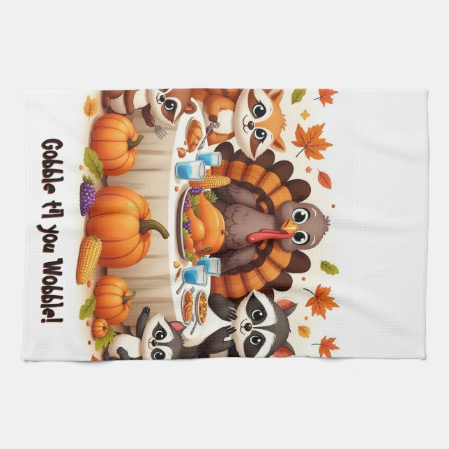 Paño De Cocina Gobble hasta que tambaleamos (Horizontal)