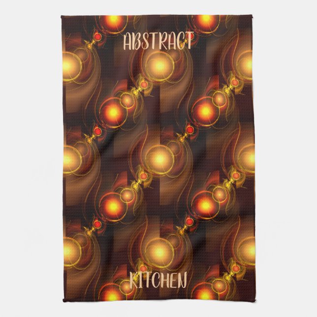 Paño De Cocina Gold Modern Boho Elegant Abstract Art Pattern #501 (Vertical)