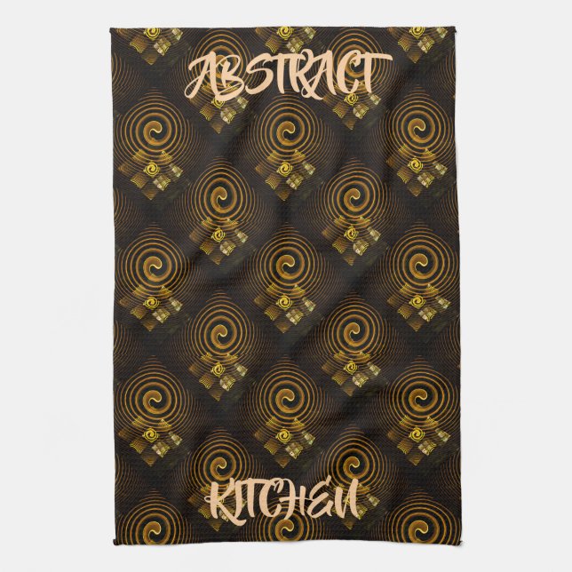Paño De Cocina Gold Modern Boho Elegant Abstract Art Pattern #502 (Vertical)