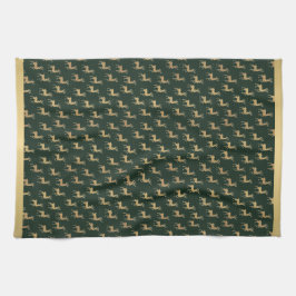 Paño De Cocina Gold Reindeer Winter Wonderland Kitchen Towels