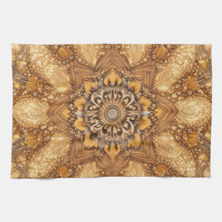 Paño De Cocina Golden Mandala Kaleidoscope Pattern Kitchen Towel