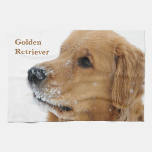 Paño De Cocina Golden retriever del perro de la nieve