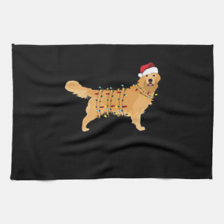 Paño De Cocina Golden Retriever Holiday Christmas Light Essential