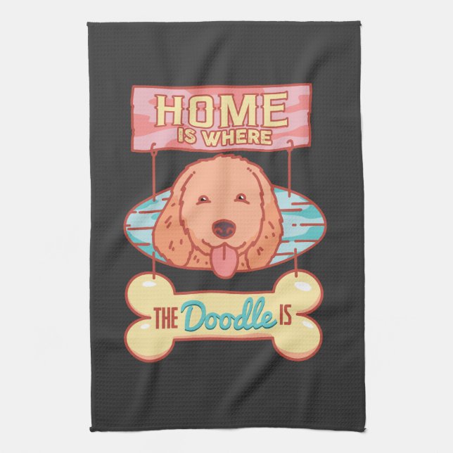 Paño De Cocina Goldendoodle Dog (Vertical)