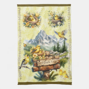 Paño De Cocina Goldfinch Lane Yellow Loden Gold Finch