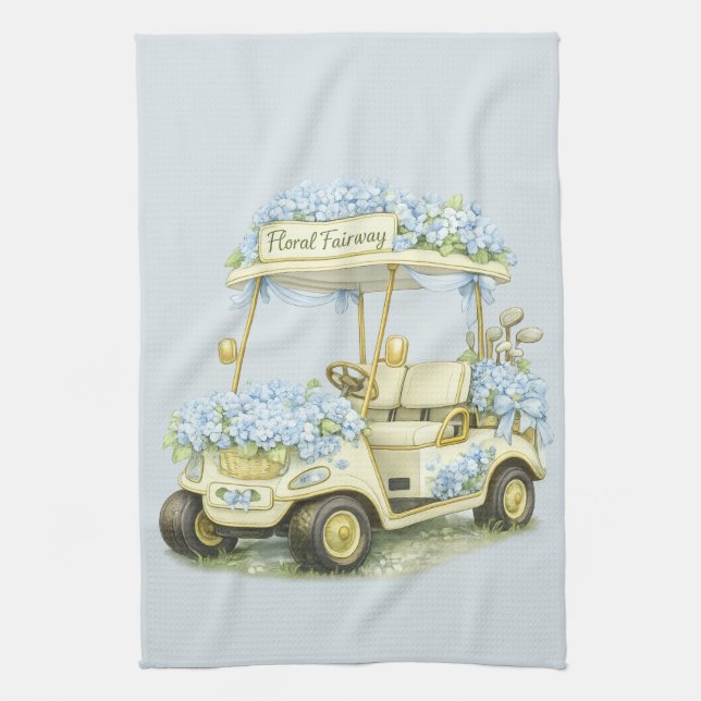 Paño De Cocina Golf Cart Tea Towel Gift for Women (Vertical)