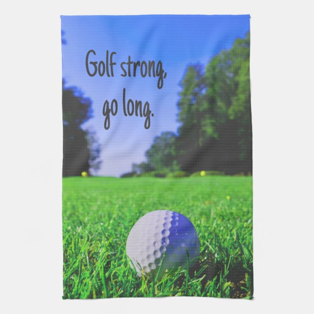 Paño De Cocina Golf fuerte, larga bola de golf (Vertical)