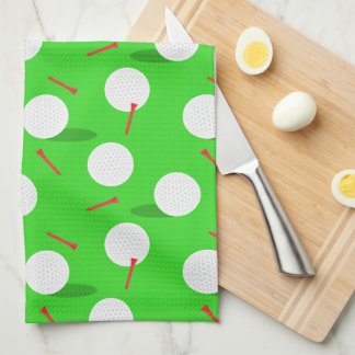 Paño De Cocina Golf Golfer Golfing, Fun Golf Balls y Tees