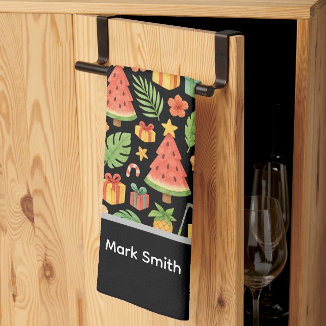 Paño De Cocina Golf Santa Claus Golf Summer Hawaiian (Pliegue de tercios)