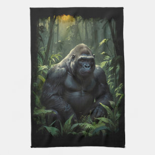 Paño De Cocina Gorila de Silverback en la selva ruandesa