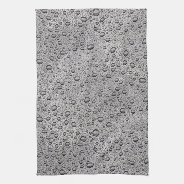 Paño De Cocina Gotas de agua gris (Vertical)