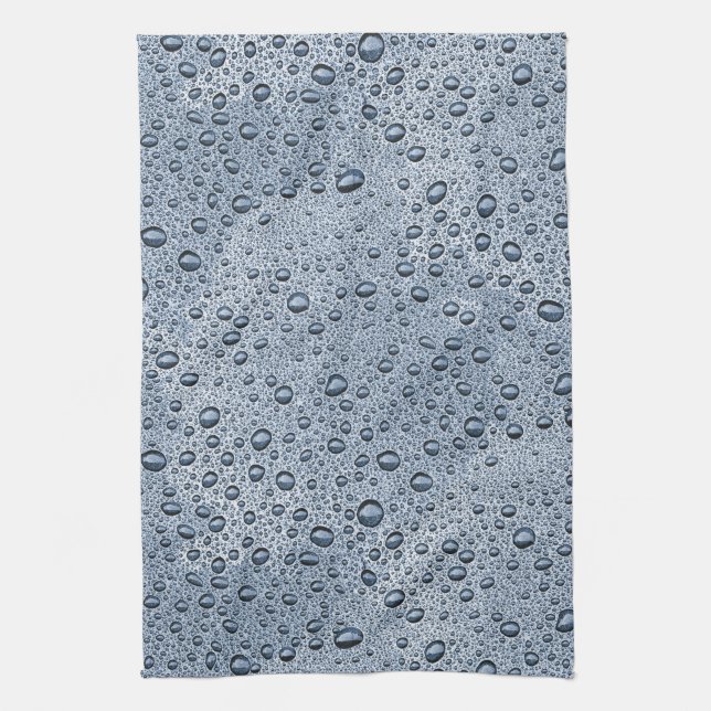 Paño De Cocina Gotas de agua gris de cañón (Vertical)