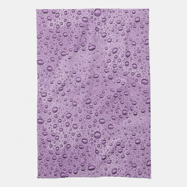 Paño De Cocina Gotas de agua morada (Vertical)