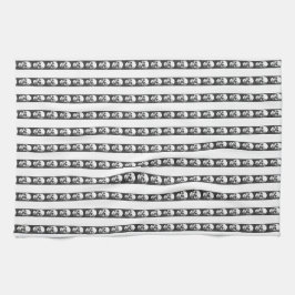 Paño De Cocina Gothic striped pattern with skulls