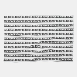 Paño De Cocina Gothic striped pattern with skulls