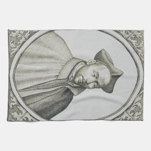 Paño De Cocina Grabado de San Ignacio de Loyola Arte Antiguo