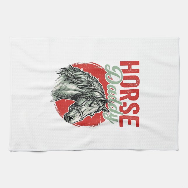 Paño De Cocina Grabado Vintage Horse Daddy (Horizontal)