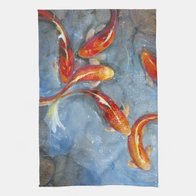 Paño De Cocina Graceful Koi II (Vertical)