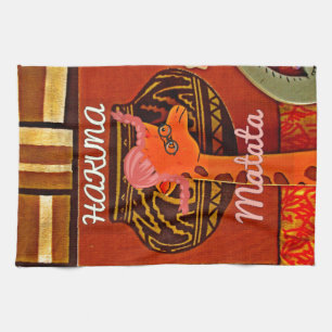 Paño De Cocina Graciosa jirafa con texto fresco Hakuna Matata
