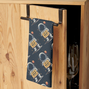 Paño De Cocina Graciosa pérdida en el Ilustracion espacial del as