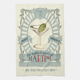 Paño De Cocina Gracioso cóctel mágico Martini Personalizado Kit