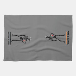 Paño De Cocina Gracioso Creepin It Real Skeleting Beber Halloween